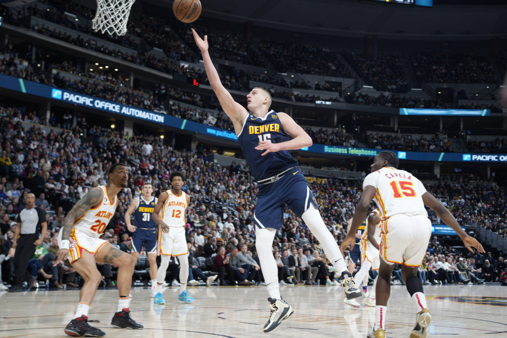 Nikola Jokić na meču Denver - Atlanta