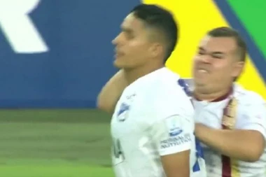 LUDILO JUŽNE AMERIKE! Navijač UDARIO igrača, ovaj mu ŽESTOKO uzvratio - utakmica PREKINUTA pre nego što je počela! (VIDEO)