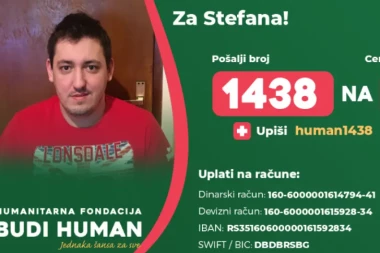 POMOZIMO STEFANU ĐORĐEVIĆU UPLATOM 1438 NA 3030!