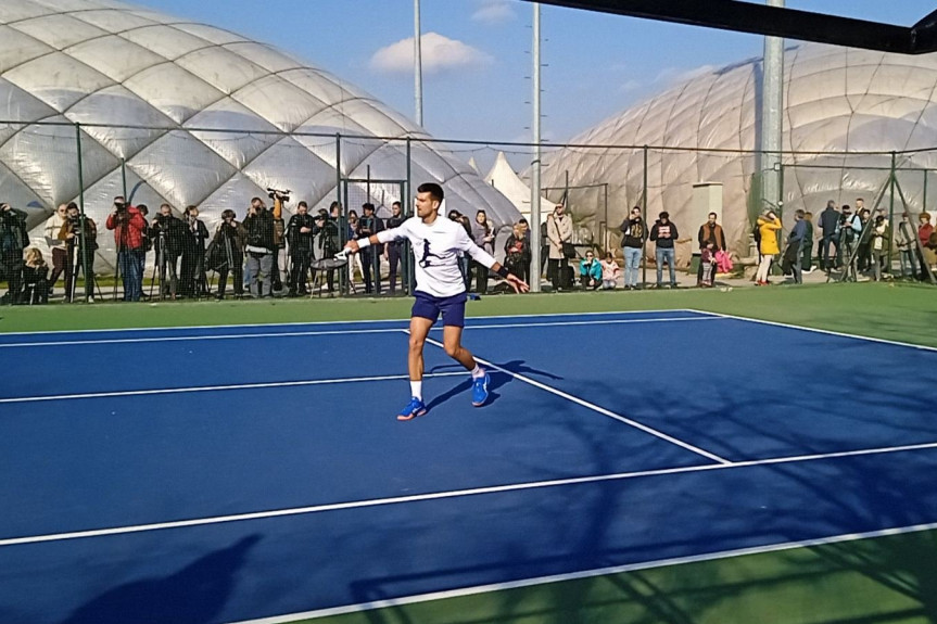 Novak Đoković trenira na Dorćolu