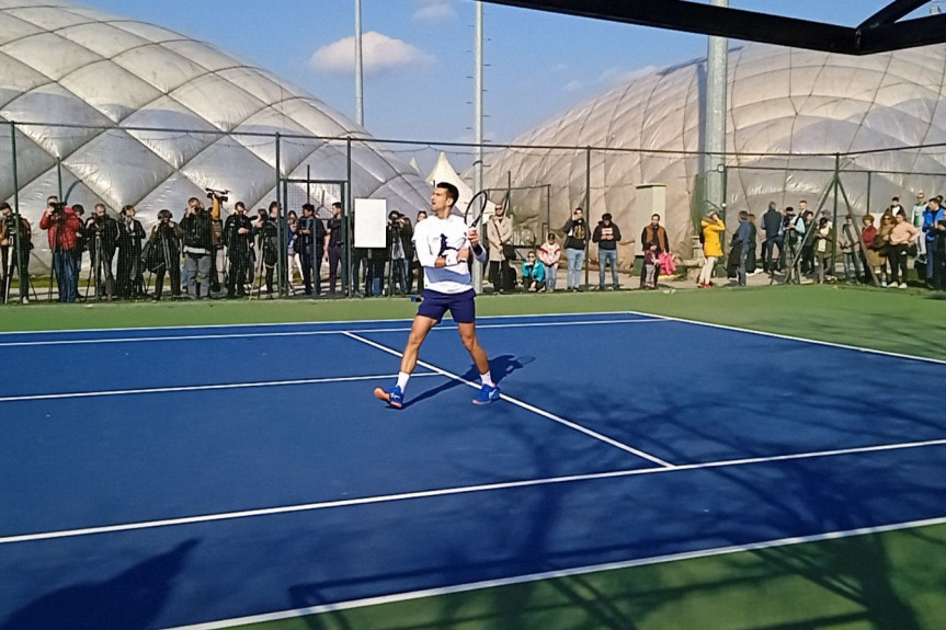 Novak Đoković trenira na Dorćolu