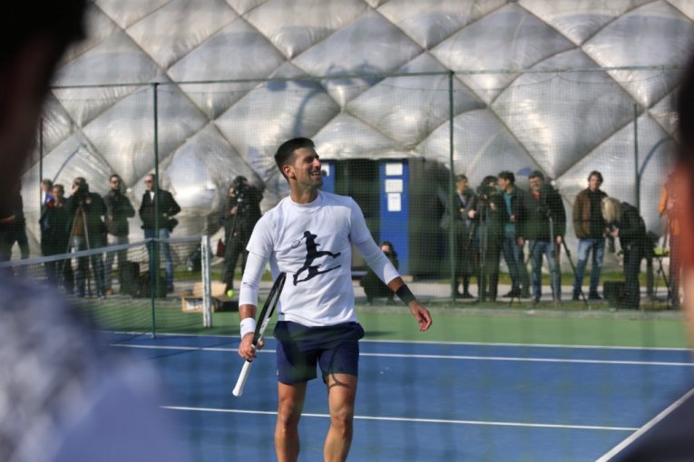 Novak Đoković trenira na Dorćolu