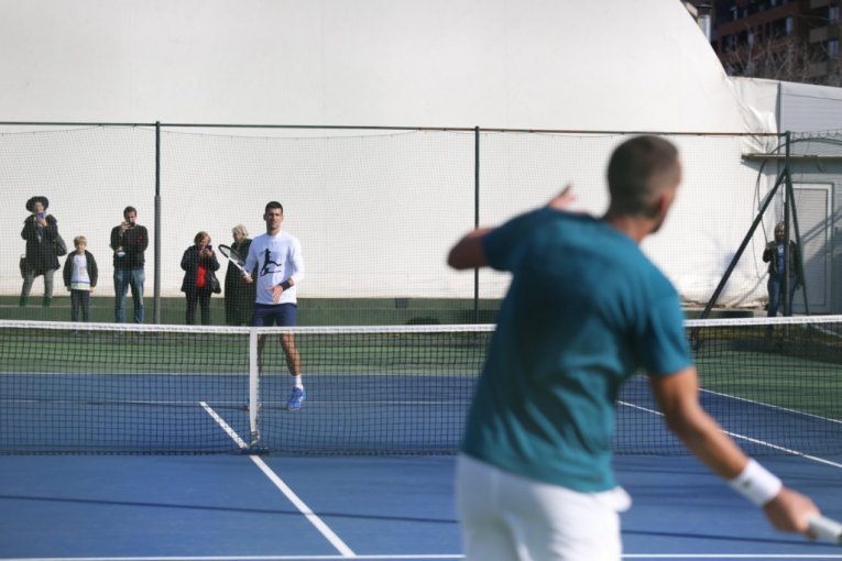 Novak Đoković trenira na Dorćolu