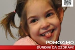 MALOJ ĐURĐINI (5) JE POTREBNA NAŠA POMOĆ! Ne stoji, ne sedi i ne jede samostalno, za terapije i suplemente treba mnogo novca!