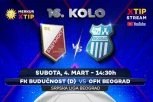 Meč 16. kola Srpske lige - grupa Beograd, samo na Xtip Stream-u!