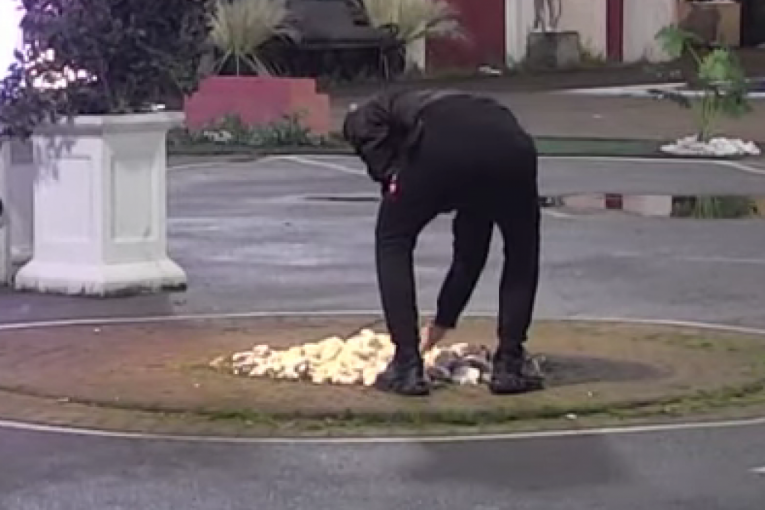 Zvezdan Slavnić gađa kamenjem Anu Ćurčić Zadruga 6