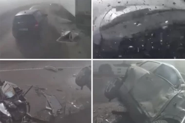 ISPLIVAO JEZIV SNIMAK LANČANOG SUDARA U MAĐARSKOJ: Kamera zabeležila trenutak stravičnog zakucavanja, delovi vozila lete na sve strane (UZNEMIRUJUĆI VIDEO)