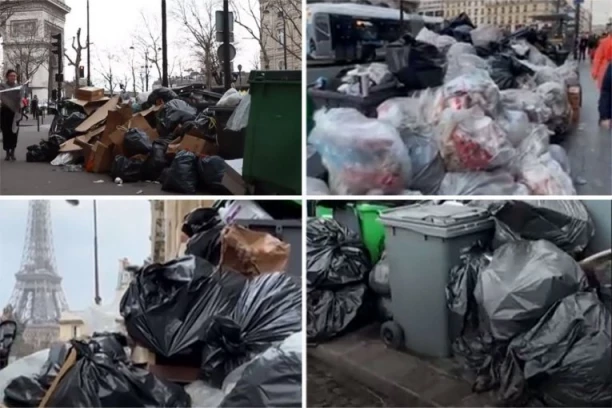 TURISTI OD BRDA SMEĆA NE MOGU NI NOTR-DAM DA VIDE! Strašno stanje u Parizu! Zbog štrajka komunalaca grad okovan đubretom i smradom! (VIDEO/FOTO)