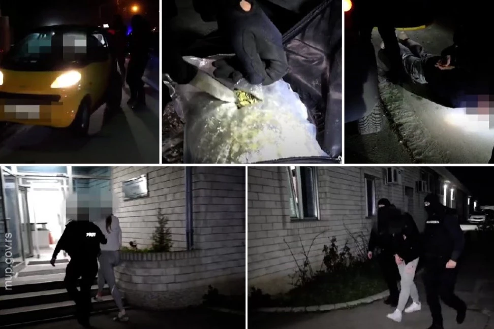 POGLEDAJTE KAKO JE "PALA" TINEJDŽERKA ZBOG PUNE TORBE DROGE: Prevozila 8,5 kilograma narkotika sa Kopaonika, sa njom u vozilu bila i maloletna osoba (VIDEO)