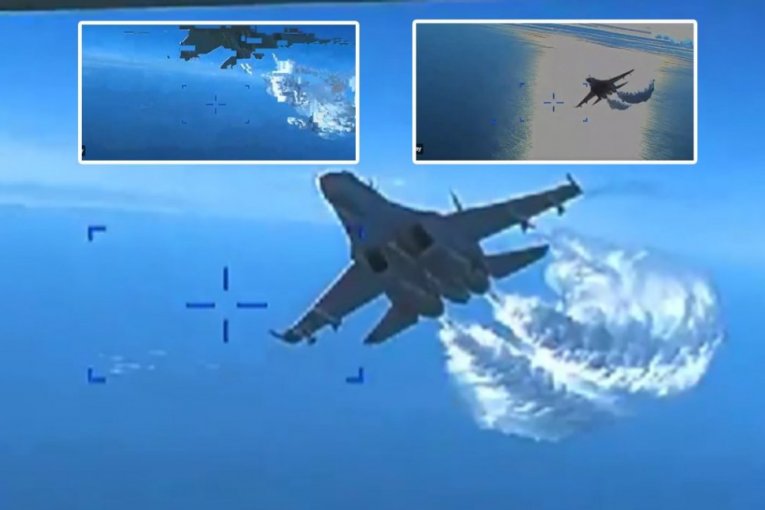 POGLEDAJTE SNIMAK DRAME IZNAD CRNOG MORA: Kamera zabeležila trenutak sudara američkog drona i ruskog aviona