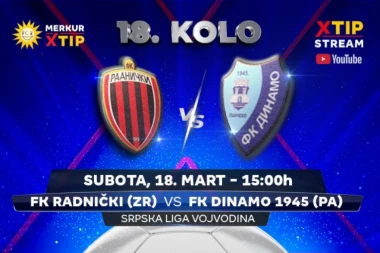 Radnički (Zrenjanin) – Dinamo 1945 (Pančevo) (subota, 18. mart, 15:00)