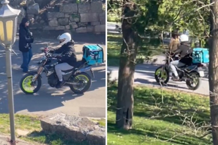 DOSTAVLJAČ WOLTA MOTOROM ŠPARTA PO KALEMEGDANU! Beograđani u neverici gledali šta se dešava (VIDEO)