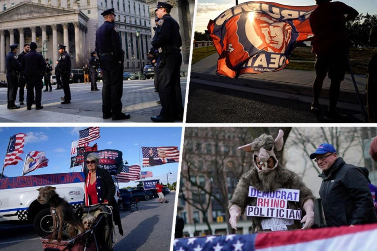ČEKA SE HAPŠENJE TRAMPA: Njujorška policija postavila čelične barikade pred sudom (VIDEO)