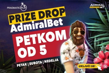 PADAVINE OD PETKA DO NEDELJE Provedite vikend uz AdmiralBet i pokupite sjajne keš nagrade!