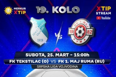Duel 19. kola Srpske lige – grupa Vojvodina, samo na Xtip Stream-u!