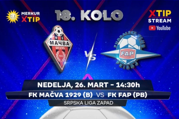 Meč 18. kola Srpske lige – grupa Zapad, samo na Xtip Stream-u!