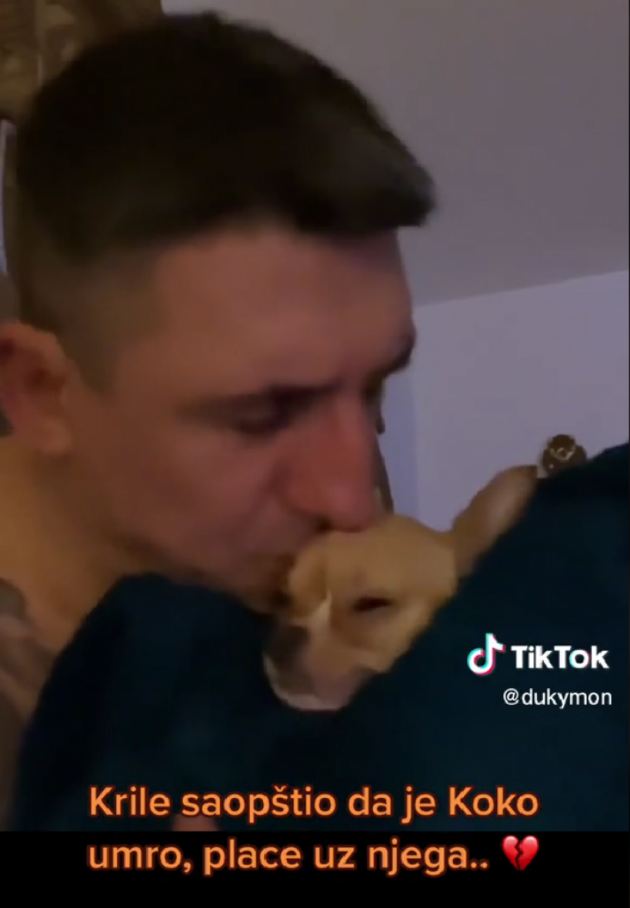 Kristijan Golubović plače zbog mrtvog psa
