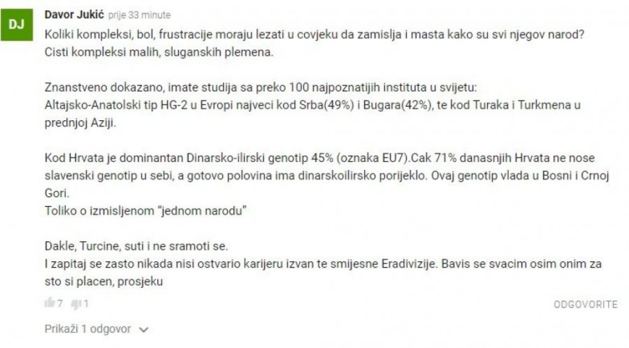 Komentari Hrvata na izjavu Dušana Tadića