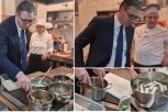 NAŠALIO SE I NA RAČUN SVOJE KILAŽE! Vučić objavio snimak pred svečanu večeru sa grčkom predsednicom i to iz kuhinje! (VIDEO)