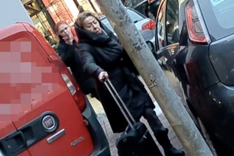 Svetlana Bojković vuče sama kofer