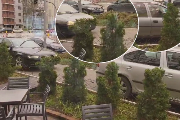 BAHATIM VOZAČIMA NIKAD KRAJA: Neverovatan snimak iz Gandijeve ulice - voze i trotoarom! BRUKA (VIDEO)