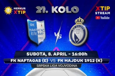 Meč 21. kola Srpske lige – grupa Vojvodina, samo na Xtip Stream-u!