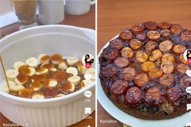 NAJLEPŠI OBRNUTI KOLAČ SA BANANAMA: Idealan kada vam se jede nešto slatko, a brzo