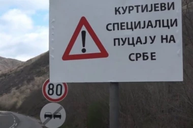 KURTIJEVI SPECIJALCI PUCAJU NA SRBE! Osvanuo znak upozorenja u blizini punkta gde je stacionirana tzv. kosovska policija! (VIDEO)