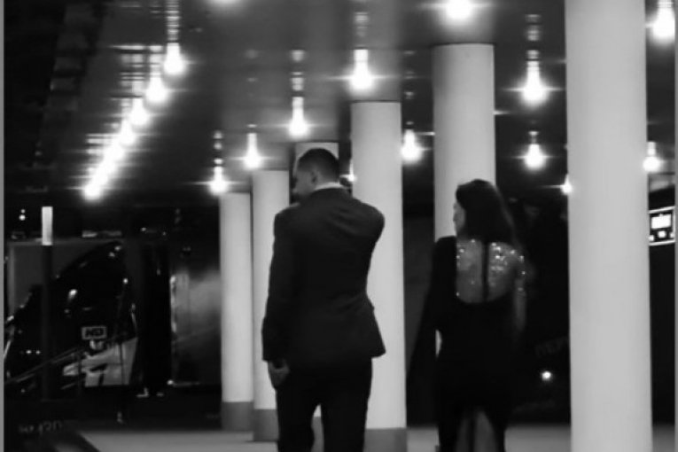 Miloš Biković na premijeri filma "Izazov" sa devojkom Ivanom Malić