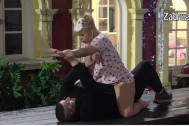 NASILJE NA VASRKS U ZADRUZI: Miljana nogama nabola Zolu u stomak, pa pokušala da ga UGUŠI! (VIDEO)