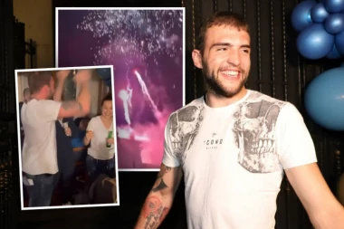 VELJKO BOKSOVAO UZ NARODNJAKE: Udarao se po grudima, pa bacao EVRE na OVU pesmu, svi detalji GALA proslave Ražnatovića! (VIDEO)