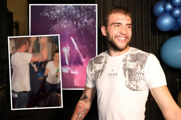 VELJKO BOKSOVAO UZ NARODNJAKE: Udarao se po grudima, pa bacao EVRE na OVU pesmu, svi detalji GALA proslave Ražnatovića! (VIDEO)