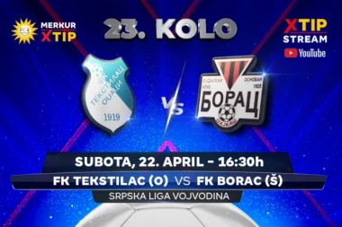 Derbi meč 23. kola Srpske lige - grupa Vojvodina, samo na Xtip Stream-u!
