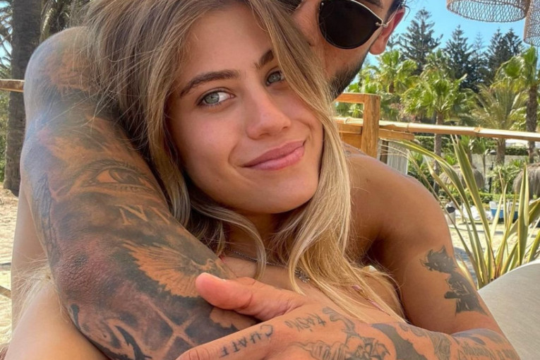 Dragi Gudelj sa devojkom, Lanom Lazarević