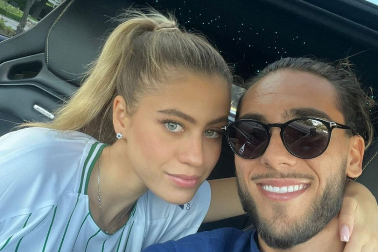 Dragi Gudelj sa devojkom, Lanom Lazarević