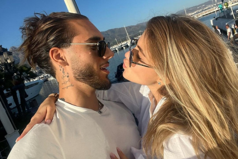 Dragi Gudelj sa devojkom, Lanom Lazarević