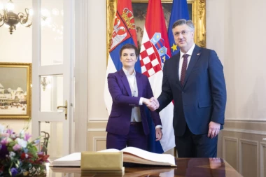 VAŽAN SUSRET U HRVATSKOJ: Brnabić se sastala sa Plenkovićem u Zagrebu