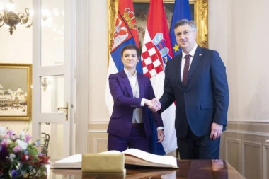 VAŽAN SUSRET U HRVATSKOJ: Brnabić se sastala sa Plenkovićem u Zagrebu