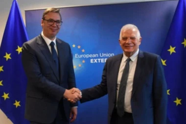 INTERESI SRBIJE I SRPSKOG NARODA NA KIM SU UVEK I ZAUVEK IZNAD SVEGA: Borelj dočekao Vučića u Briselu (FOTO)
