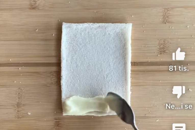 Filovanje hleba nakon što je oklagijom razvučen