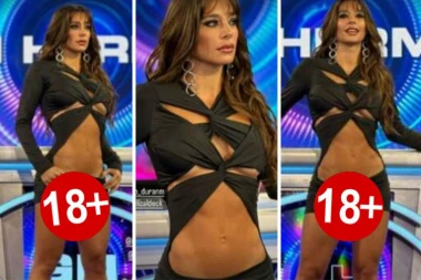 VODITELJKA SE POJAVILA BEZ GAĆICA UŽIVO U EMISIJI: Spustila nikad kraću haljinu, sve sevnulo! (FOTO)