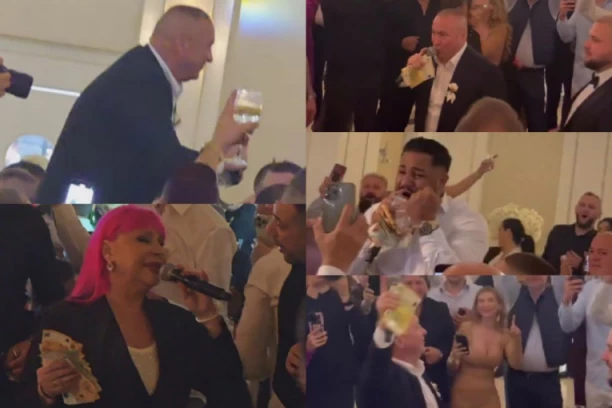 OTKRIVAMO ATMOSFERU NA SVADBI ĐANIJEVOG SINA! Folker zapevao, pa se popeo na sto, na HILJADE EVRA lete po sali! (VIDEO)