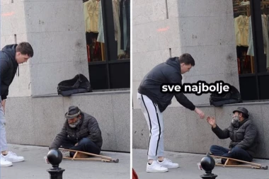 ČODA TRAŽIO OD BESKUĆNIKA NOVAC: Dao mu bez razmišljanja, a ono što je jutjuber uradio nakon toga neke je razbesnelo, ali čovek sa ulice mu se KLANJAO (VIDEO)