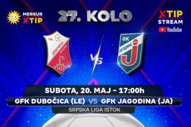 Direktan prenos susreta 27. kola Srpske lige – grupa Istok, samo na Xtip Stream-u!