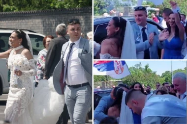 PRVI SNIMCI SA SVADBE DŽEJOVE ĆERKE! Svatovi došli po mladu, harmonika okićena parama, lumpuje se ispred kuće! (VIDEO)