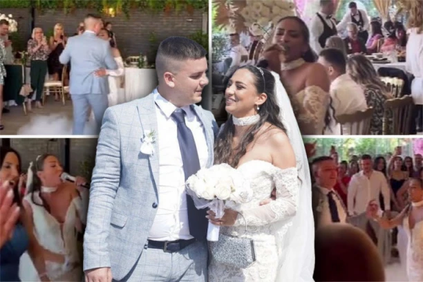 PRVI SNIMCI SA SVADBE MARIJE RAMADANOVSKI: Evo kako je izgledao PRVI PLES uz Džejovu baladu, mlada i gosti se odmah LATILI MIKROFONA! (VIDEO)