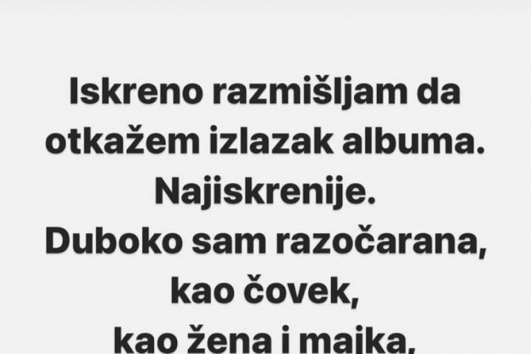 Saopštenje Jelene Karleuše