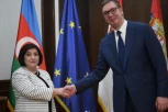 UNAPREĐENJE ODNOSA DVEJU ZEMALJA: Predsednik Vučić se sastao sa predsednicom Narodne skupštine Azerbejdžana (FOTO)