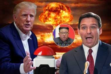 TRAMP PRETI DESANTISU CRVENIM NUKLEARNIM DUGMETOM: Kao što sam već rekao Kim Džong Unu, moje je VEĆE, BOLJE, JAČE I RADI, za razliku od tvog! (FOTO, VIDEO)