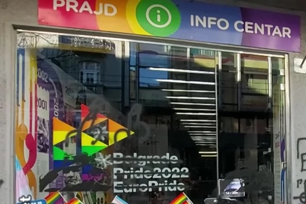 PRAJD INFO CENTAR NAPADNUT 18. PUT: Na izlog prosuta crvena farba, isečeni kablovi sigurnosnih kamera